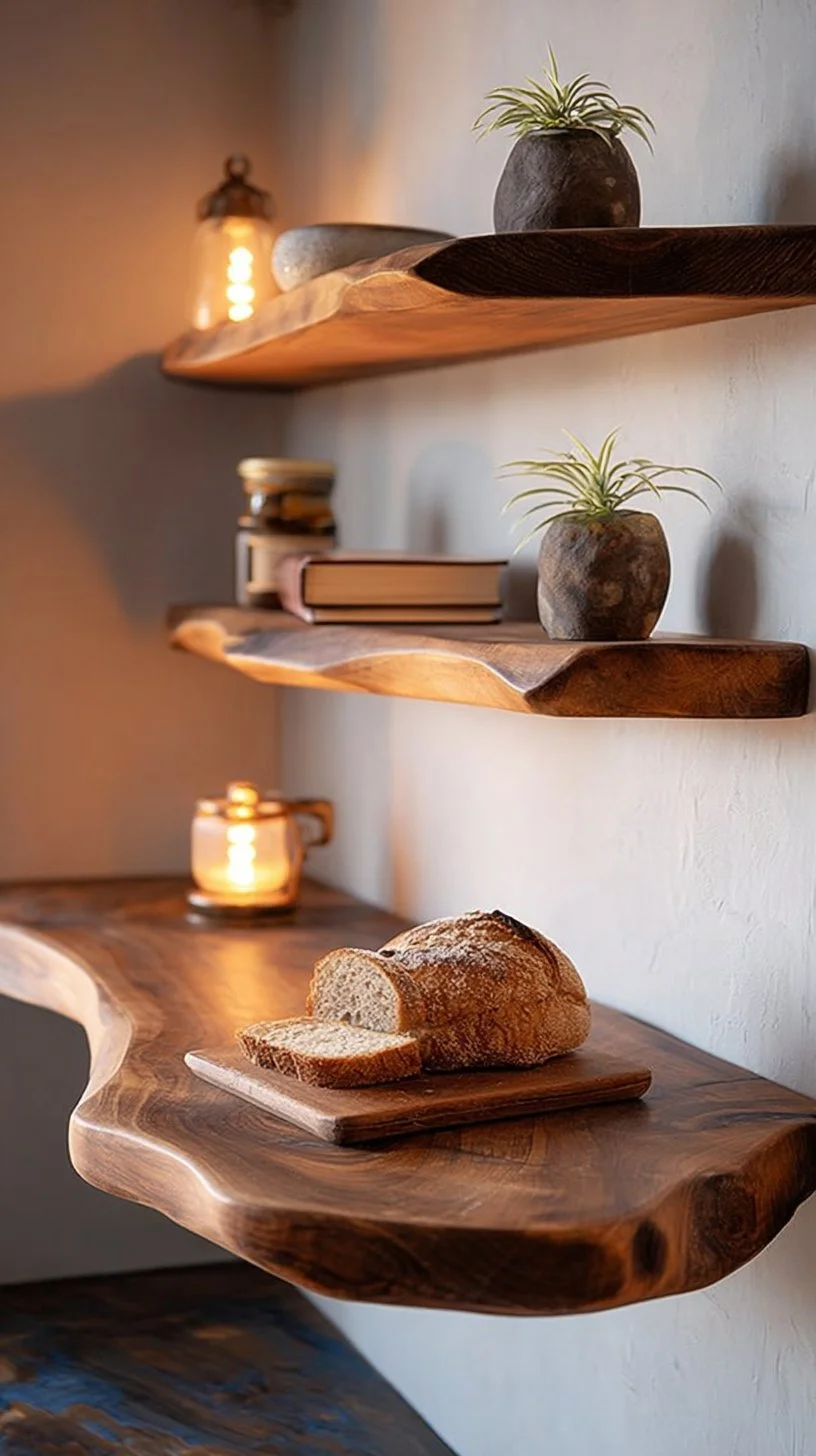 Farmhouse Solid Wood Mushroom Shelf For Bedroom Decoration SILDTTRMR002 - 16W x 12D x 8H / Brown