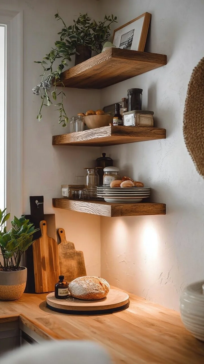 Floating Corner Shelves | Modern Wall Shelf Set