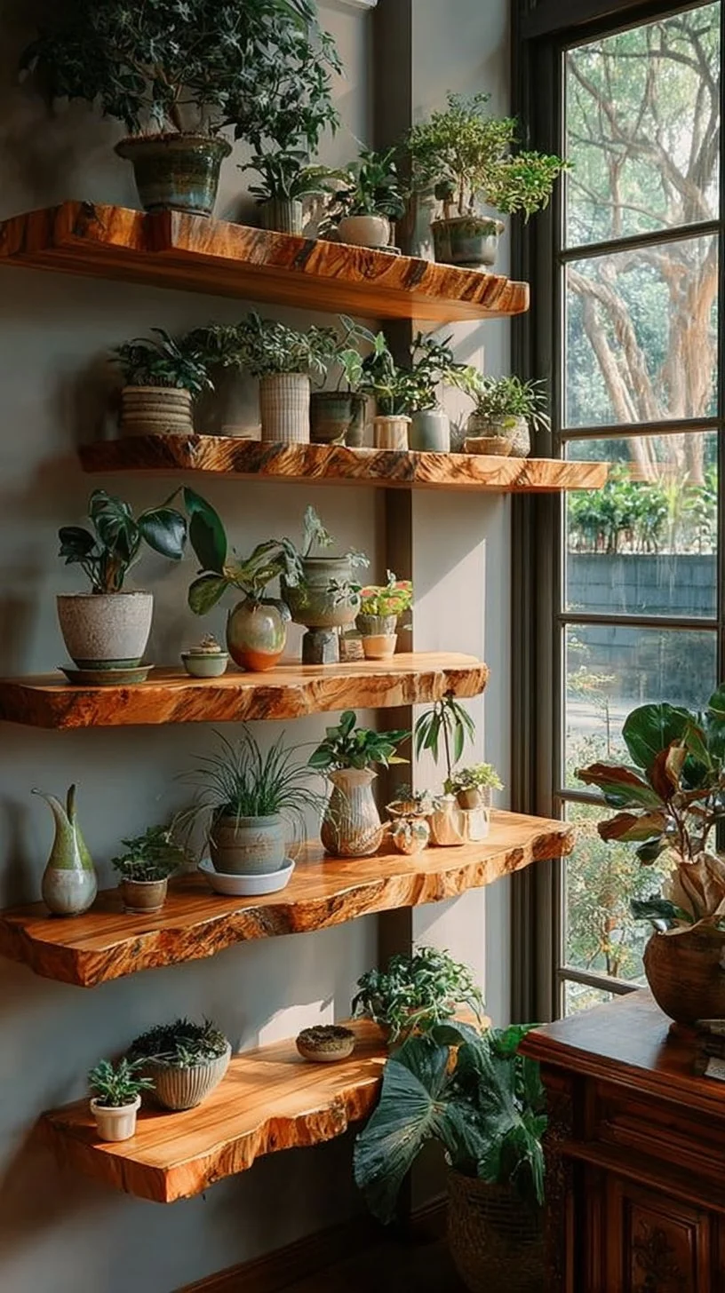 Live Edge Walnut Floating Shelves - Wooden Corner Shelves - Rustic Floating Shelf - Small Floating Shelf - Hanging Shelves - Bookshelf