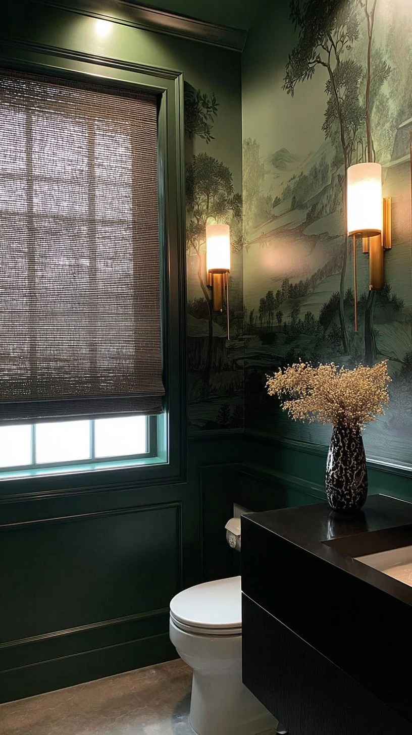 Luxurious bathroom decor | Vintage wallpaper inspiration