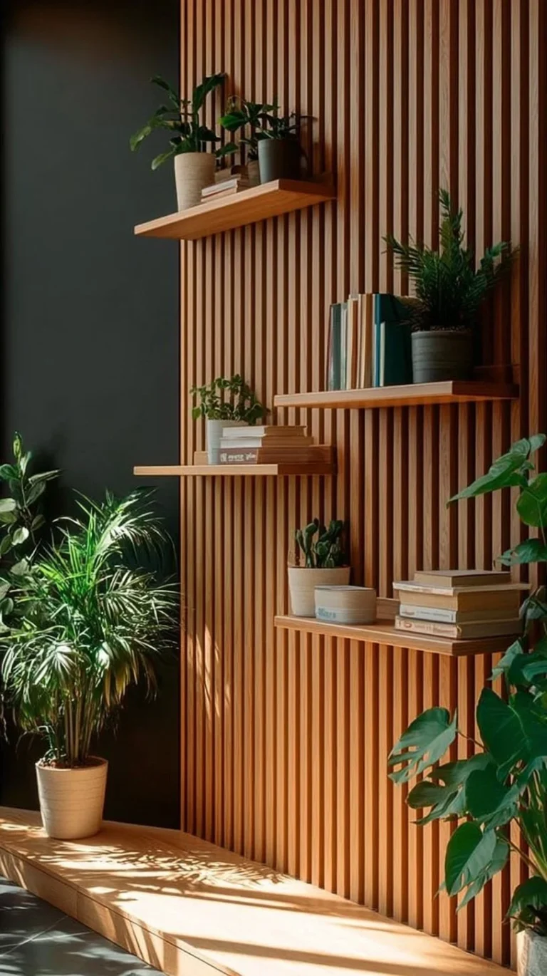 Charming wooden panelling transforming basic walls into stylish decor