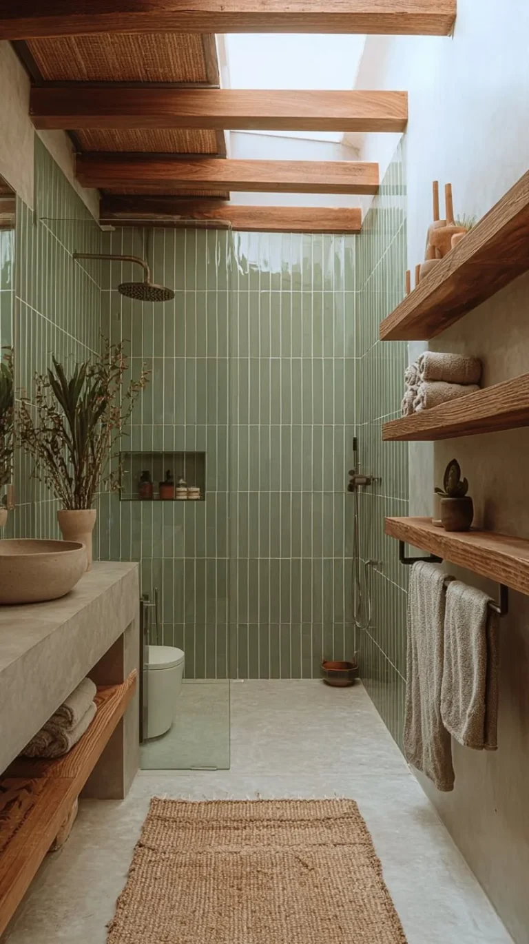 Stunning mid century modern bathroom with design ideas for small powder rooms.