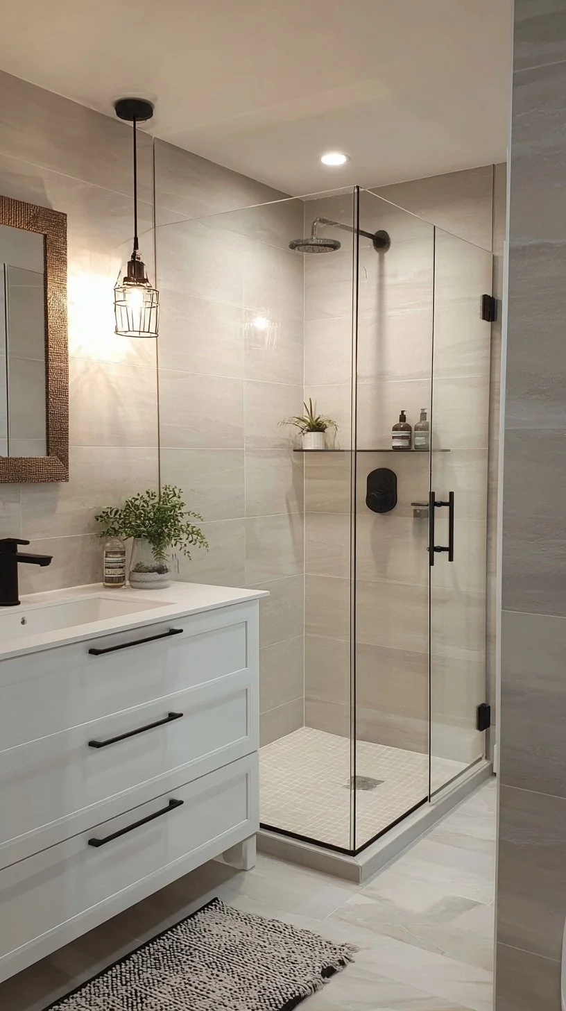Very Small Minimalist Bathroom With Shower