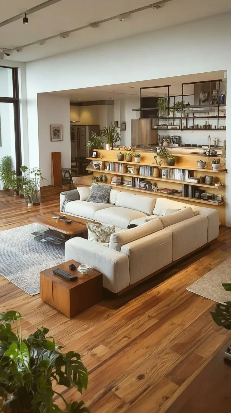 Stylish midcentury modern living room featuring iconic furniture and decor.
