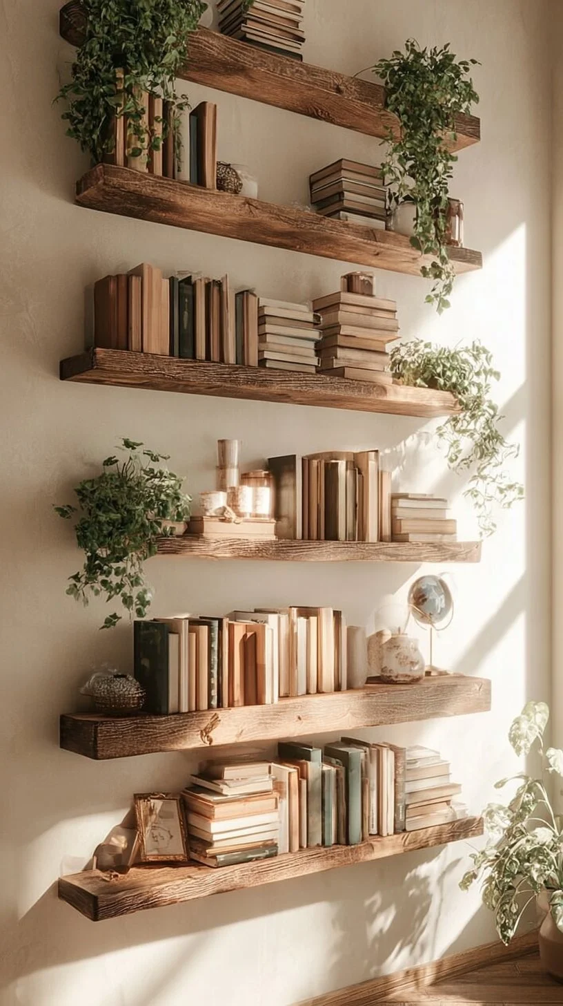 DIY Floating Shelves for Small Spaces