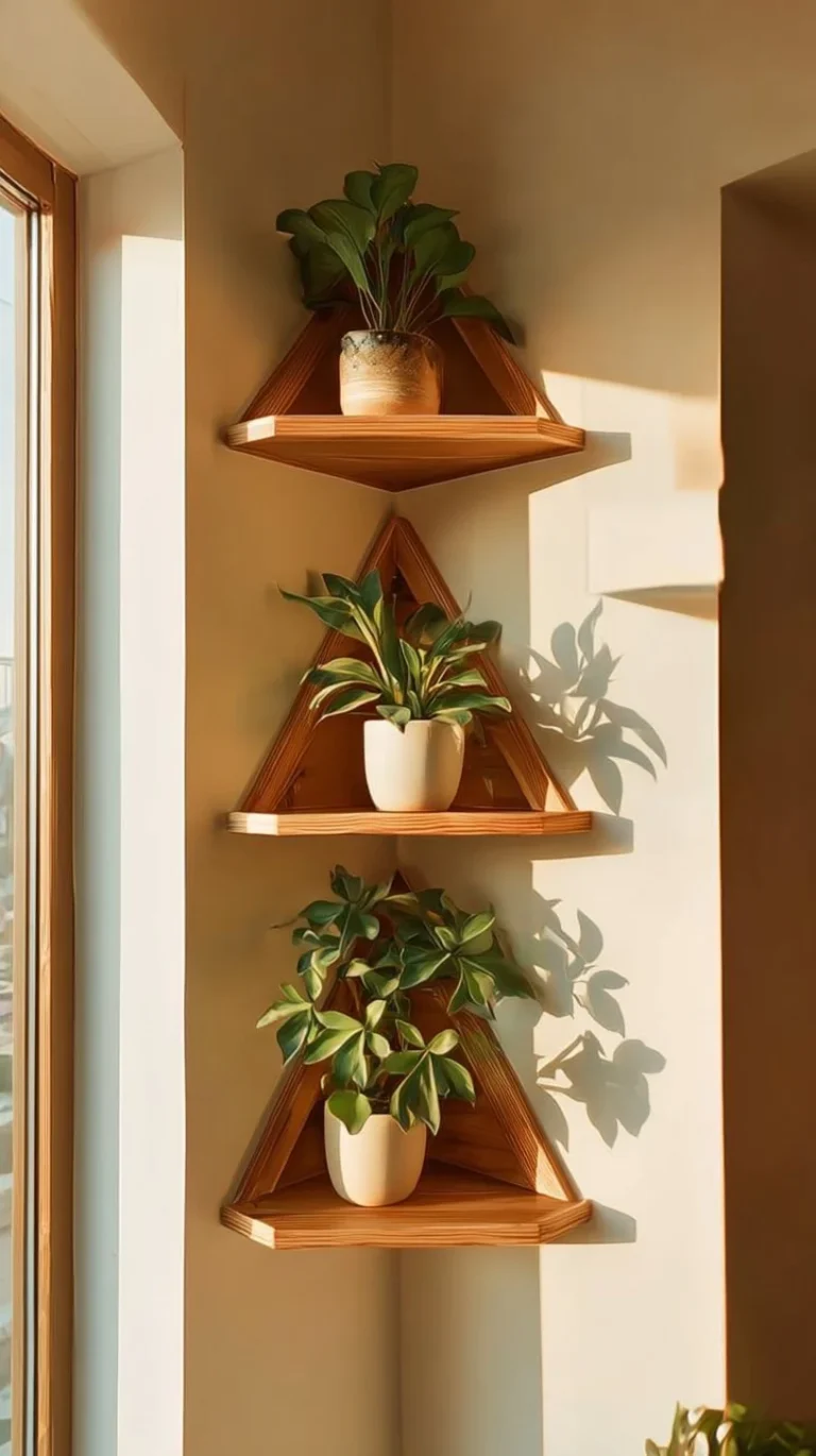 DIY outdoor shelves featuring stylish storage solutions for gardens and patios.