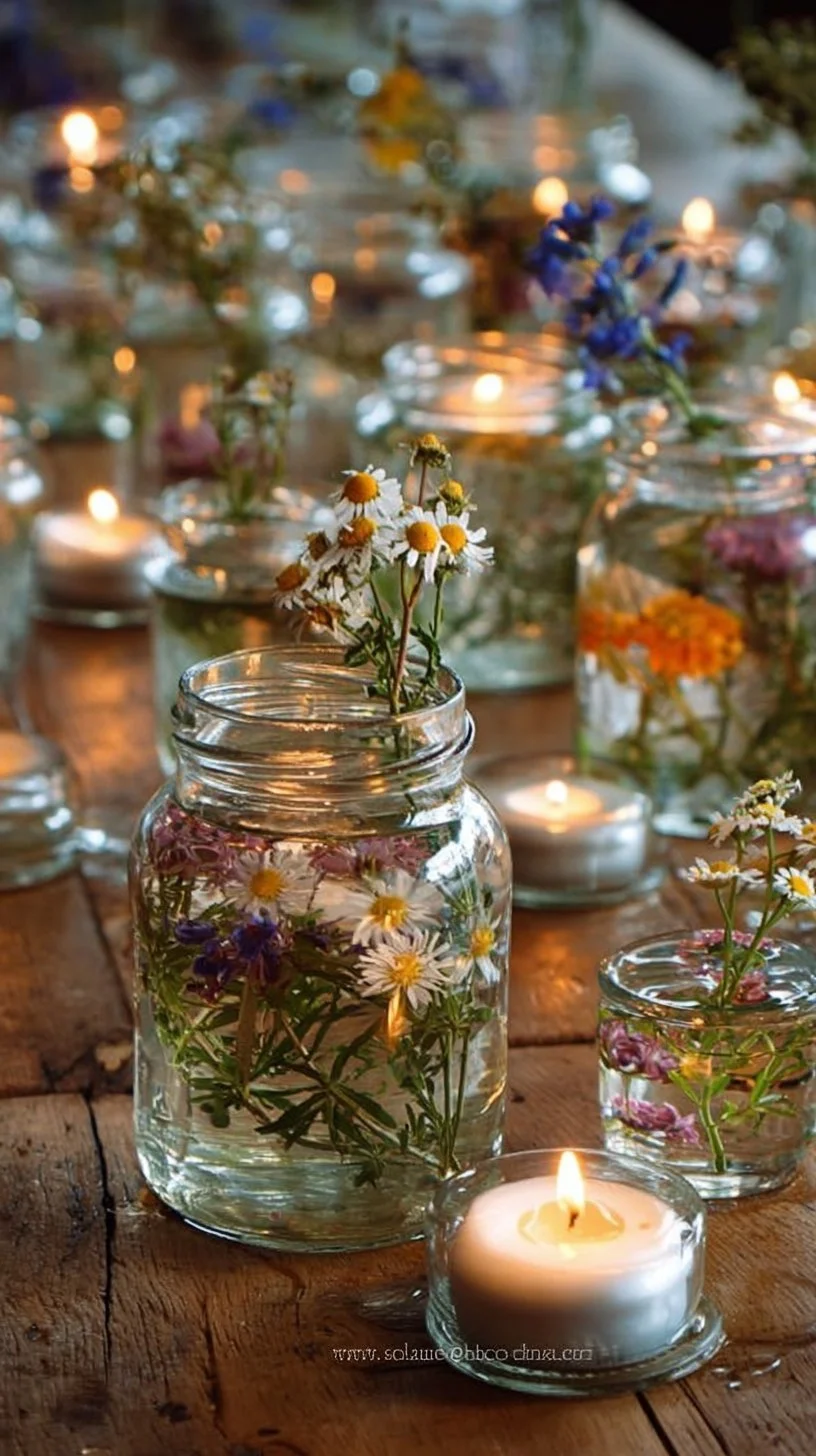 Floating Flower Candle Centerpieces