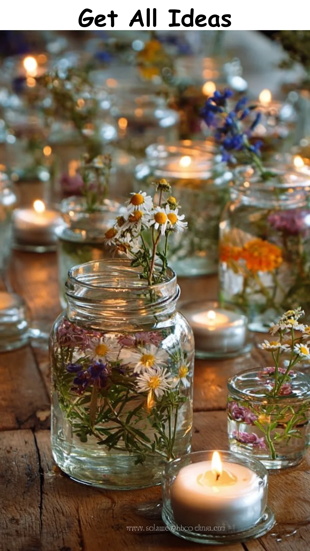 Floating Flower Candle Centerpieces