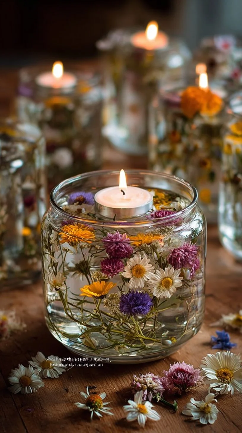 Floating Flower Candle Centerpieces