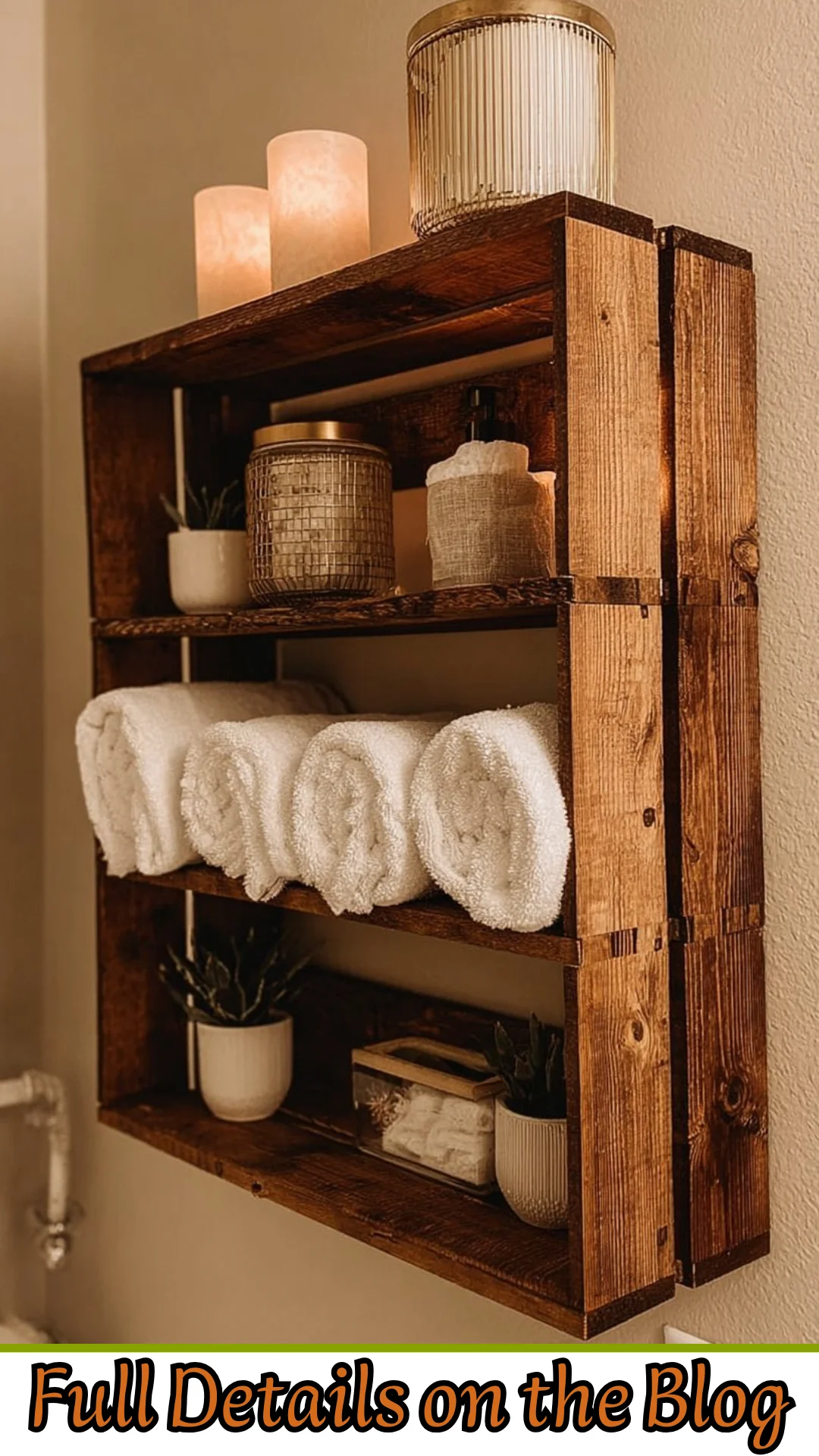 Handmade Farmhouse Bathroom Shelf: Rustic Over-the-Toilet Storage - Etsy