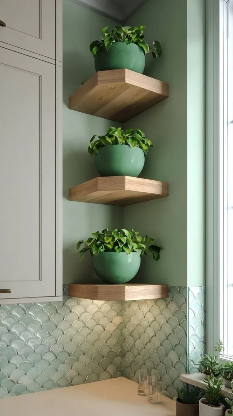 DIY floating corner shelves for home decor