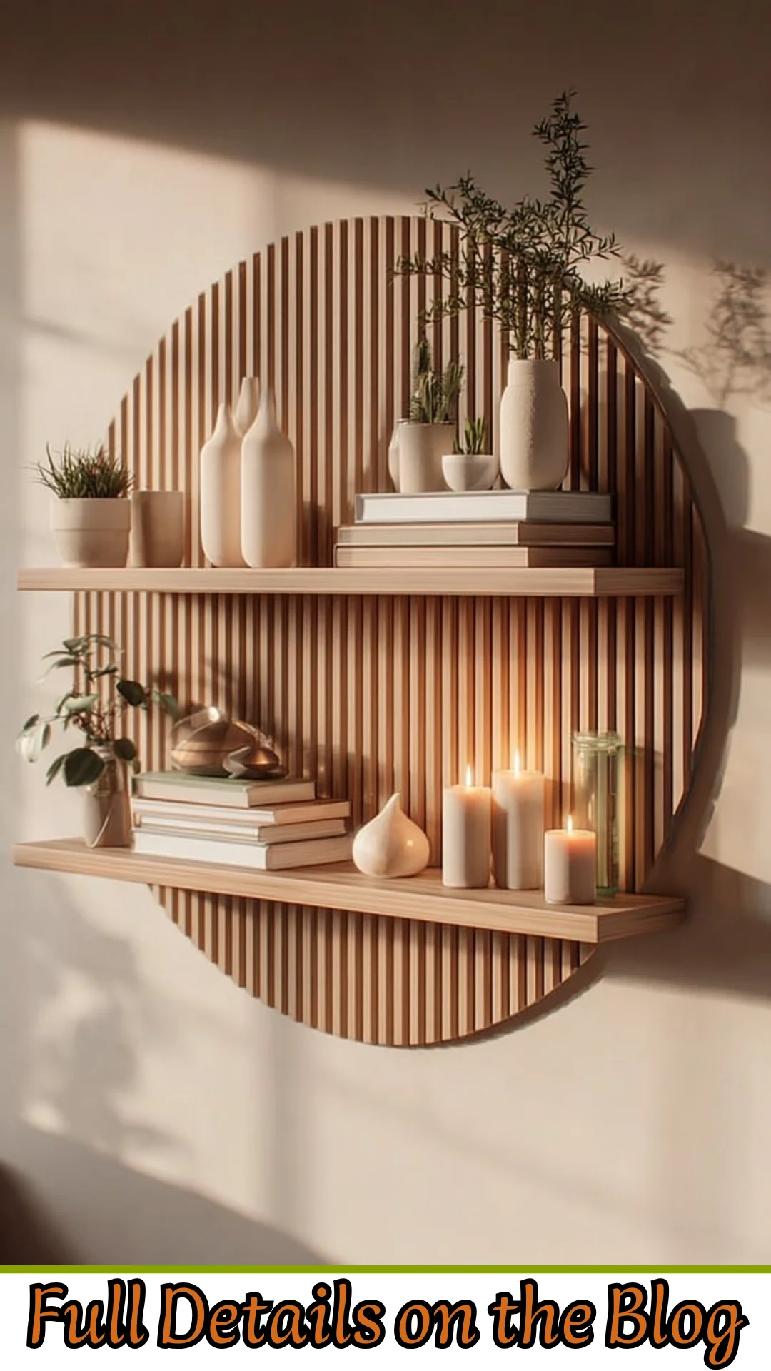 Modern Minimalist Wooden Wall Shelf Decor