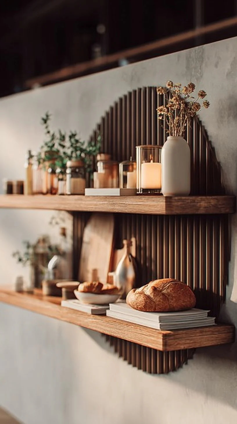 Modern Minimalist Wooden Wall Shelf Decor