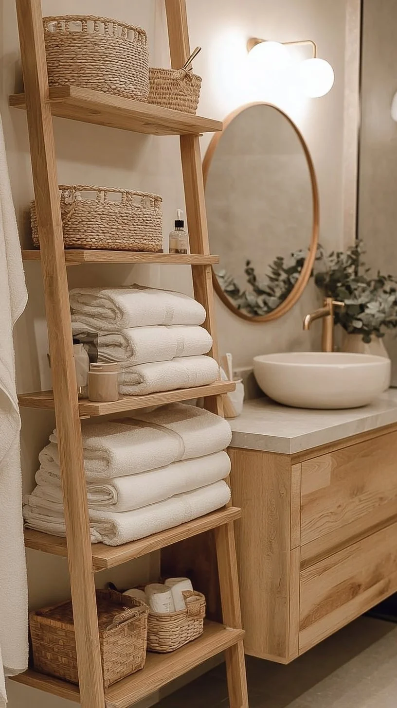 Small Bathroom Ideas with Storage and Ladder