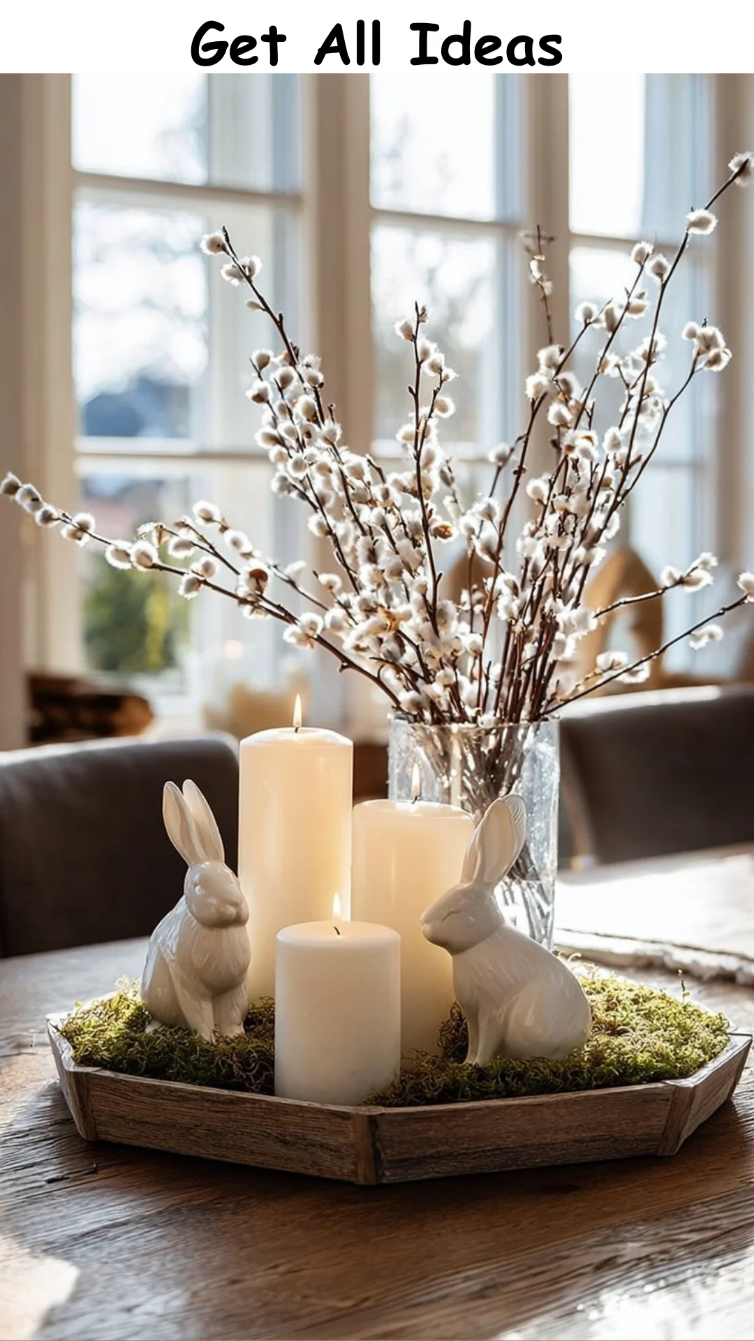 The Most Beautiful Decorative Tray: Branches, Flowers, and Candles