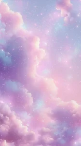 Lavender Dream Backdrop with sparkling cloud design for photography
