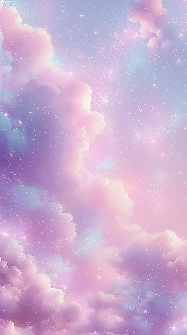 Lavender Dream Backdrop with sparkling cloud design for photography