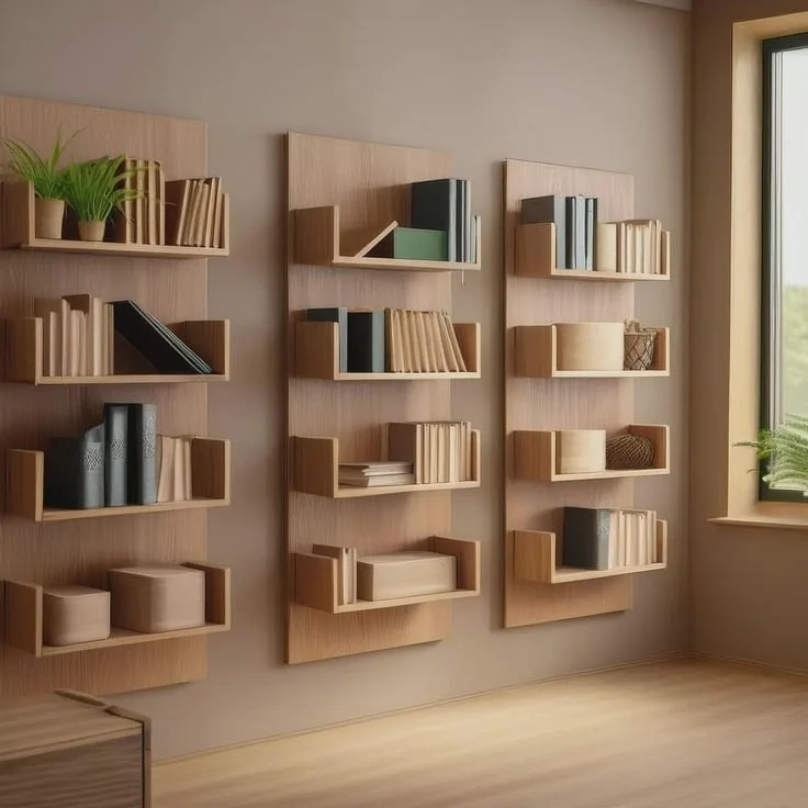 Floating Bookshelf Set – Modern Modular Wall Shelves, Minimal Decor Bookshelves - Etsy