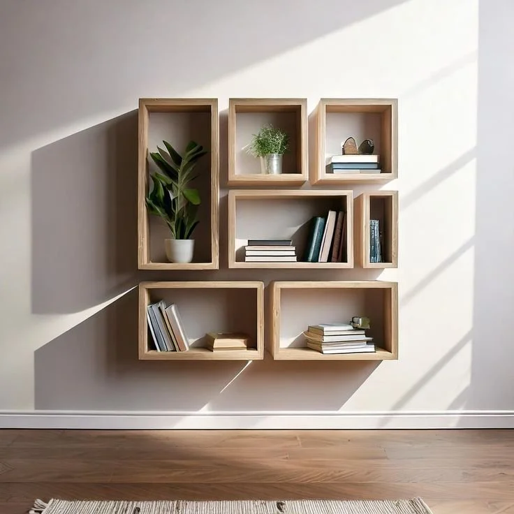 Floating Bookshelves Set – Wall-mounted Bookcase – Custom Wall Bookshelf - Etsy
