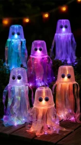 Glowing jellyfish cup lanterns creating a serene atmosphere