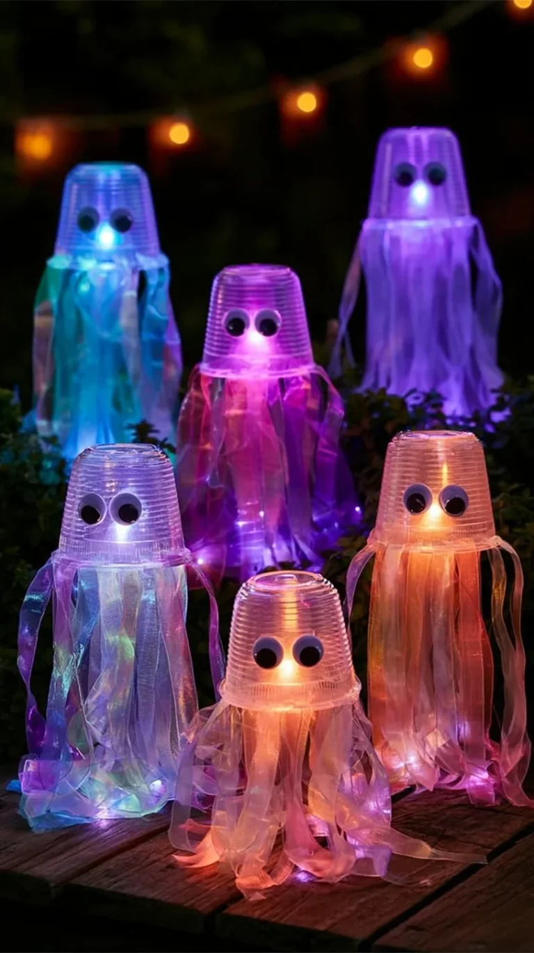 Glowing jellyfish cup lanterns creating a serene atmosphere