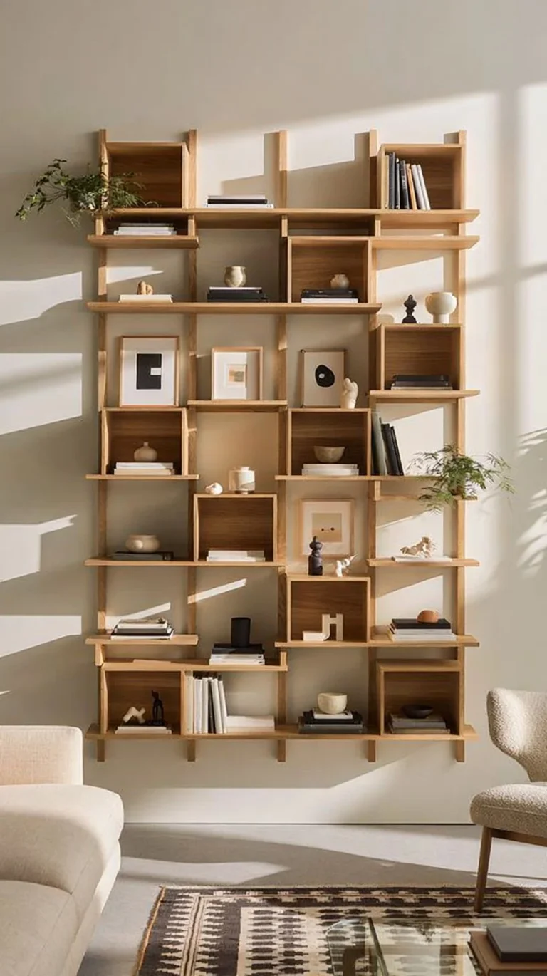 Mid-Century Modular Bookshelf featuring sleek design and versatile storage options.