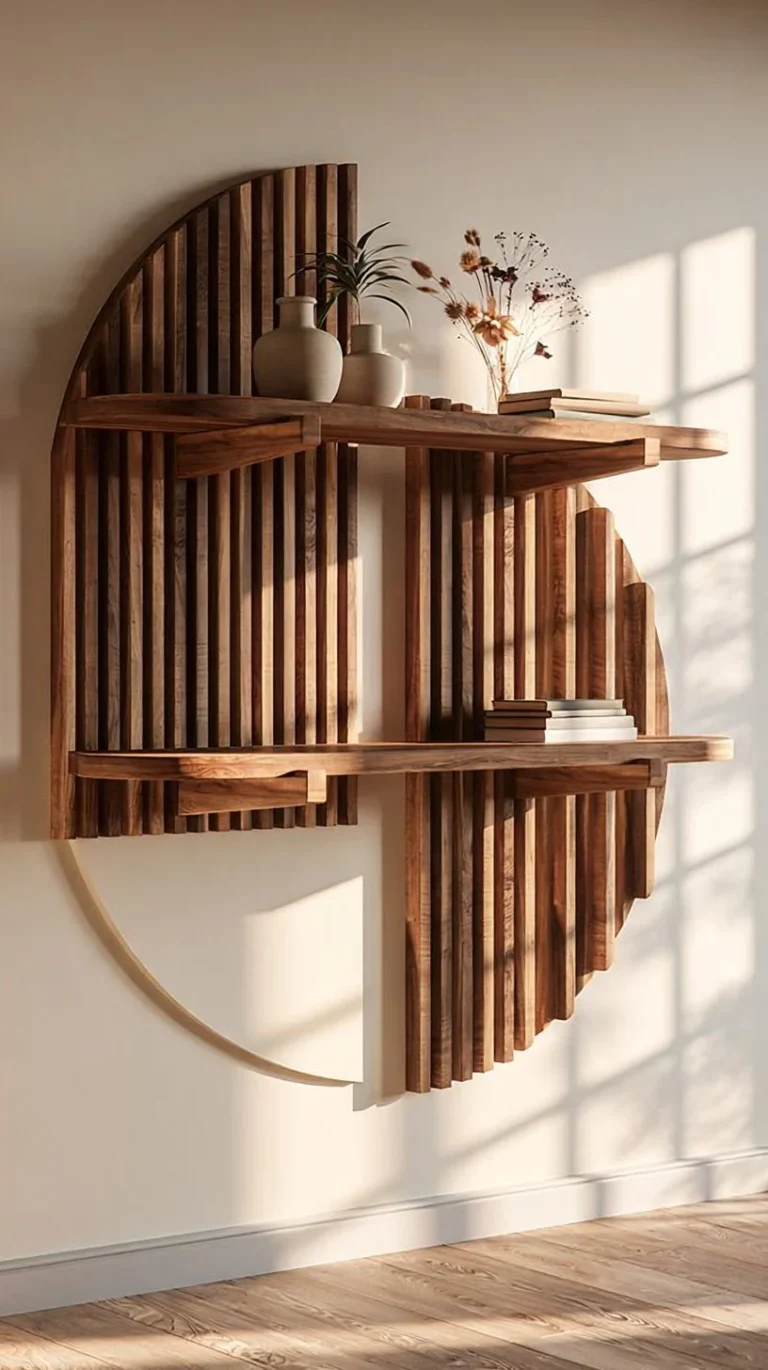 Rustic wall shelf decor for living room and hallway SINLSAFL441 - 16W x 8D