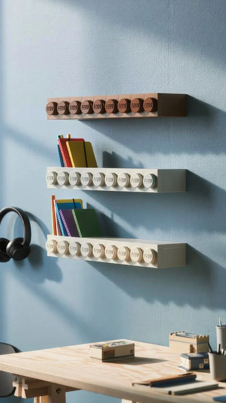 Light Oak Wooden Book Rack 5007107 from the Official LEGO® Shop US
